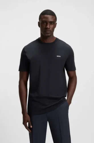 T-Shirt aus Stretch-Baumwolle mit Logo-Detail