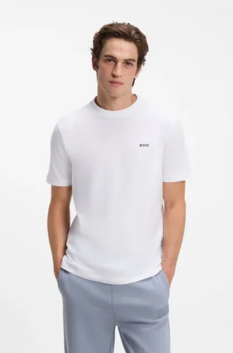 T-Shirt aus Stretch-Baumwolle mit Logo-Detail