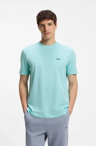 T-Shirt aus Stretch-Baumwolle mit Logo-Detail