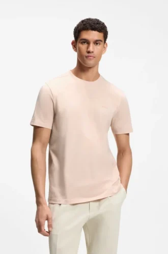 T-Shirt aus Stretch-Baumwolle mit Logo-Detail
