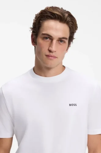 T-Shirt aus Stretch-Baumwolle mit Logo-Detail