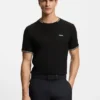 T-Shirt aus Stretch-Baumwolle mit Streifen und Logo
