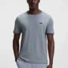 T-Shirt aus Stretch-Baumwolle mit Streifen und Logo