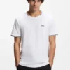 T-Shirt aus Stretch-Baumwolle mit Streifen und Logo