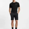 T-Shirt aus Stretch-Baumwolle mit Streifen und Logo