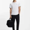 T-Shirt aus Stretch-Baumwolle mit Streifen und Logo