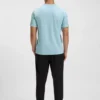 T-Shirt aus Stretch-Baumwolle mit Streifen und Logo