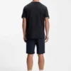 T-Shirt aus Stretch-Baumwolle mit Streifen und Logo