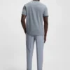 T-Shirt aus Stretch-Baumwolle mit Streifen und Logo
