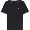 T-Shirt aus Stretch-Baumwolle mit Streifen und Logo