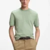 T-Shirt in Regular-Fit aus einer merzerisierten Baumwollmischung