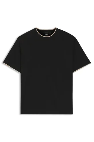 T-Shirt in Regular-Fit aus merzerisierter Baumwolle