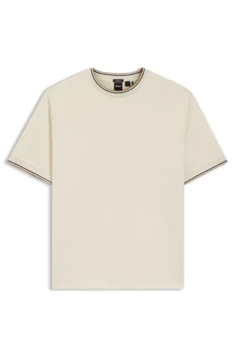 T-Shirt in Regular-Fit aus merzerisierter Baumwolle