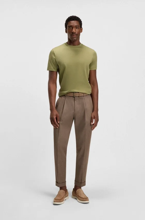T-Shirt in Regular-Fit aus merzerisierter Baumwolle T-Shirt in Regular-Fit aus merzerisierter Baumwolle