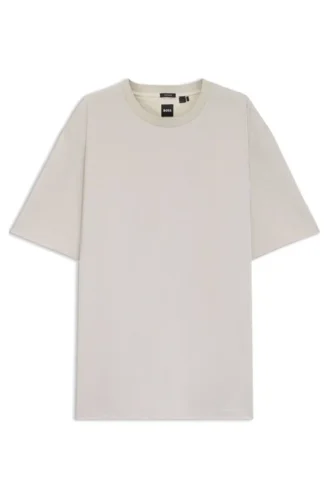 T-Shirt in Regular-Fit aus merzerisierter Baumwolle mit Mikro-Muster