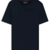 T-Shirt in Regular-Fit aus merzerisierter Baumwolle und Seide