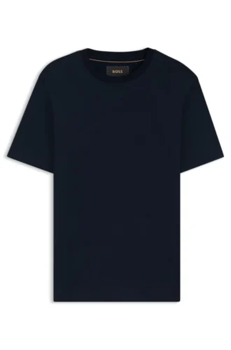 T-Shirt in Regular-Fit aus merzerisierter Baumwolle und Seide
