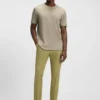 T-Shirt in Regular-Fit aus merzerisierter Baumwolle und Seide