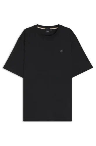 T-Shirt in Regular-Fit aus merzerisierter Interlock-Baumwolle