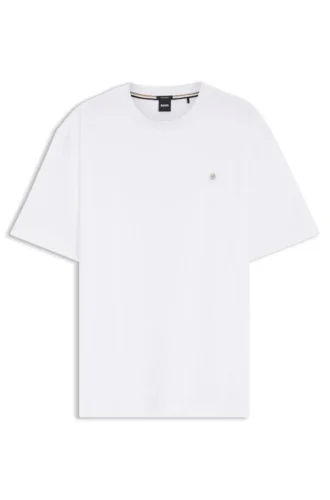 T-Shirt in Regular-Fit aus merzerisierter Interlock-Baumwolle