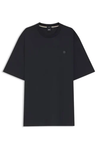 T-Shirt in Regular-Fit aus merzerisierter Interlock-Baumwolle