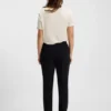 T-Shirt in Regular-Fit mit Vorderseite aus Stretch-Seide