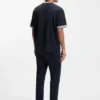 T-Shirt in Relaxed-Fit aus Baumwolle mit gestreiften Bündchen