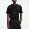 T-Shirt in Relaxed-Fit aus Interlock-Baumwolle mit Stickerei an den Schultern T-Shirt in Relaxed-Fit aus Interlock-Baumwolle mit Stickerei an den Schultern