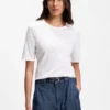 T-Shirt in Slim-Fit-Passform aus Baumwolle, Modal und Seide