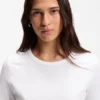 T-Shirt in Slim-Fit-Passform aus Baumwolle, Modal und Seide