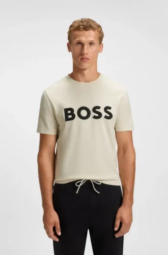T-Shirt mit 3D-Logo aus Baumwolljersey