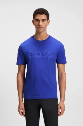 T-Shirt mit 3D-Logo aus Baumwolljersey