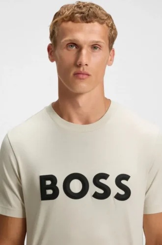T-Shirt mit 3D-Logo aus Baumwolljersey