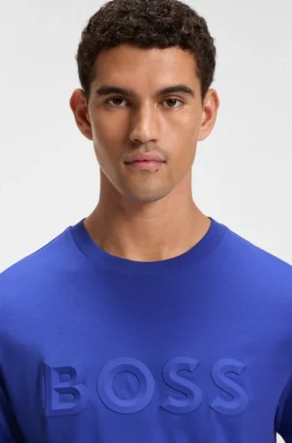 T-Shirt mit 3D-Logo aus Baumwolljersey