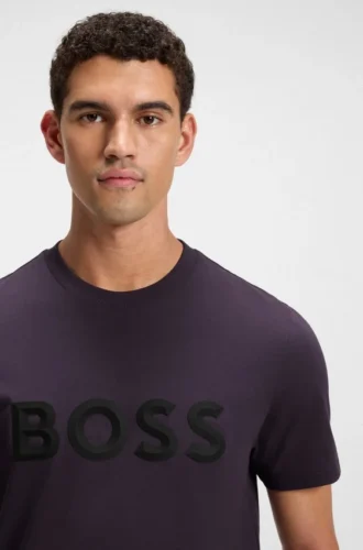 T-Shirt mit 3D-Logo aus Baumwolljersey