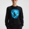 T-Shirt mit Adler-Motiv aus Baumwolljersey