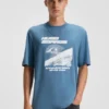 T-Shirt mit Aufdruck aus Baumwollfrottee