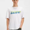 T-Shirt mit Aufdruck aus Baumwollfrottee