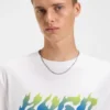 T-Shirt mit Aufdruck aus Baumwollfrottee
