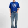 T-Shirt mit Aufdruck aus Baumwollfrottee
