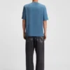 T-Shirt mit Aufdruck aus Baumwollfrottee