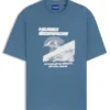 T-Shirt mit Aufdruck aus Baumwollfrottee