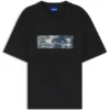 T-Shirt mit Aufdruck aus Baumwollfrottee