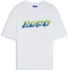 T-Shirt mit Aufdruck aus Baumwollfrottee