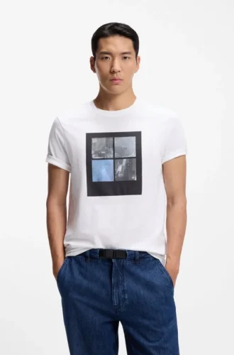 T-Shirt mit Aufdruck aus Baumwolljersey
