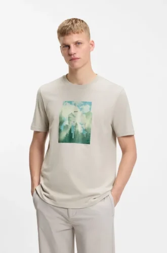 T-Shirt mit Aufdruck aus Baumwolljersey