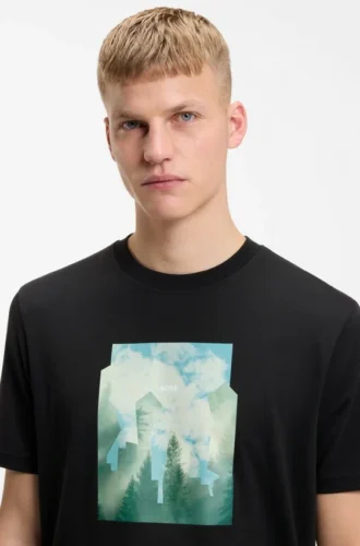 T-Shirt mit Aufdruck aus Baumwolljersey