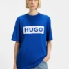 T-Shirt mit blauem Logo aus Baumwolljersey