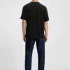 T-Shirt mit blauem Logo aus Baumwolljersey