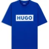 T-Shirt mit blauem Logo aus Baumwolljersey